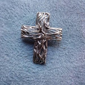 Artisan-made Silver Cross Pendant